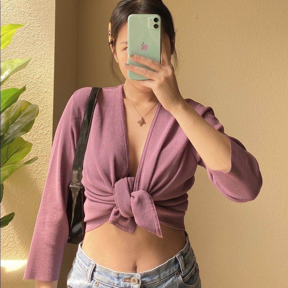 George Purple Cardigan
